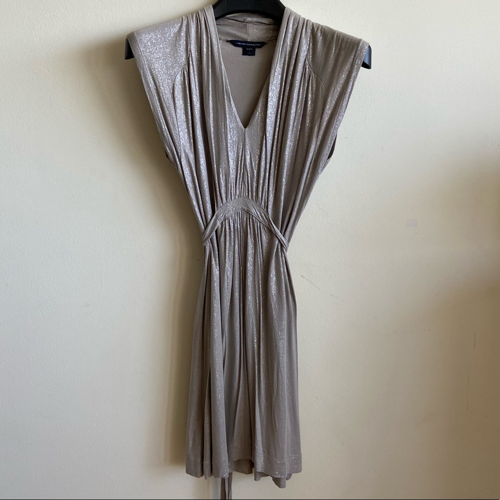 French Connection Shimmery Silver Dress